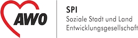 Das ist das Logo der AWO SPI Soziale Stadt und Land Entwicklungsgesellschaft GmbH.
